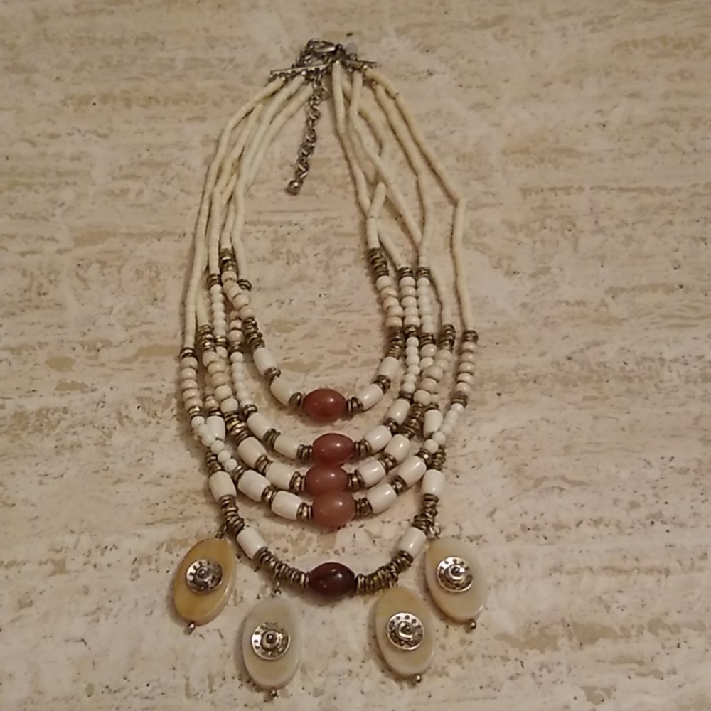 Chico's multi-strand beaded necklace